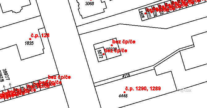 Pardubice 47929651 na parcele st. 5572 v KÚ Pardubice, Katastrální mapa