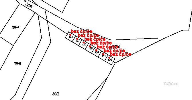 Dolní Hbity 49370651 na parcele st. 130 v KÚ Dolní Hbity, Katastrální mapa