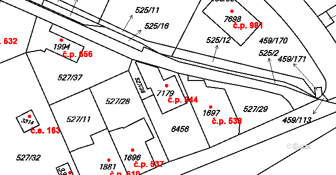 Beroun-Závodí 944, Beroun na parcele st. 7179 v KÚ Beroun, Katastrální mapa