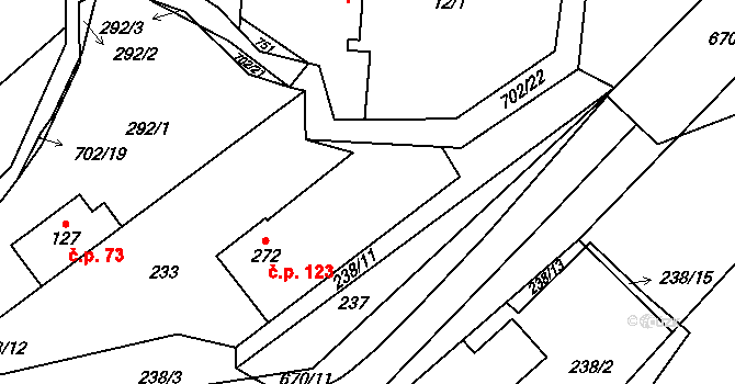 Teplice nad Metují 123 na parcele st. 272 v KÚ Teplice nad Metují, Katastrální mapa