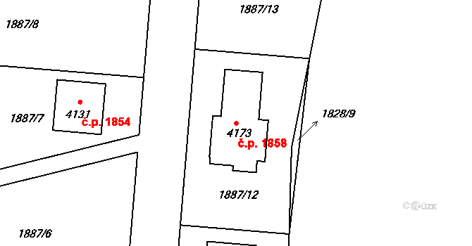 Humpolec 1858 na parcele st. 4173 v KÚ Humpolec, Katastrální mapa
