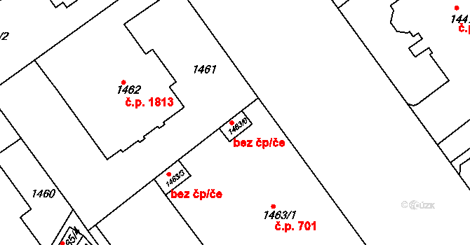 Teplice 45145652 na parcele st. 1463/6 v KÚ Teplice, Katastrální mapa