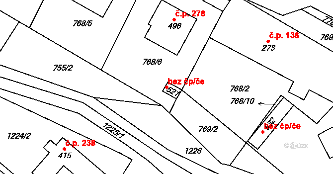 Liběchov 47483652 na parcele st. 521 v KÚ Liběchov, Katastrální mapa