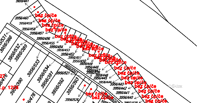 Jindřichův Hradec 47529652 na parcele st. 3956/449 v KÚ Jindřichův Hradec, Katastrální mapa