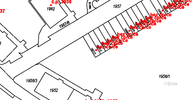 Chomutov 49792652 na parcele st. 1951/1 v KÚ Chomutov I, Katastrální mapa