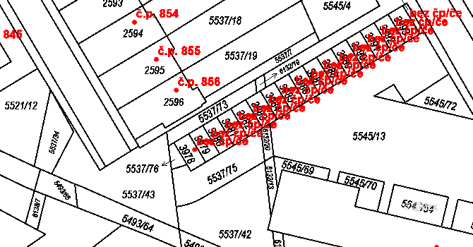 Polička 84124652 na parcele st. 3981 v KÚ Polička, Katastrální mapa