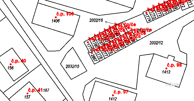 Litomyšl 40119653 na parcele st. 1778 v KÚ Litomyšl, Katastrální mapa