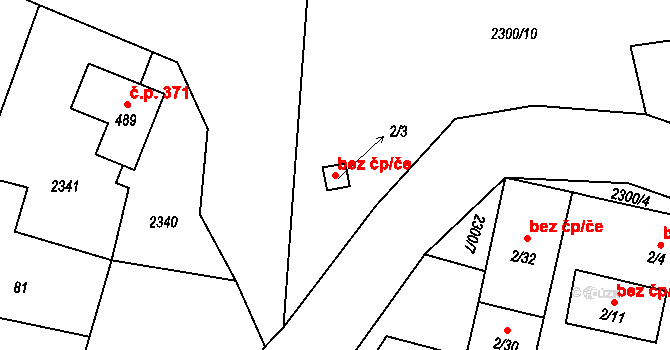 Násedlovice 44581653 na parcele st. 2/3 v KÚ Násedlovice, Katastrální mapa