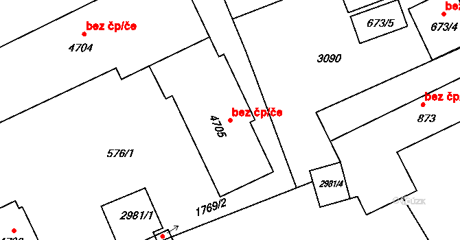 Šumperk 44957653 na parcele st. 4705 v KÚ Šumperk, Katastrální mapa