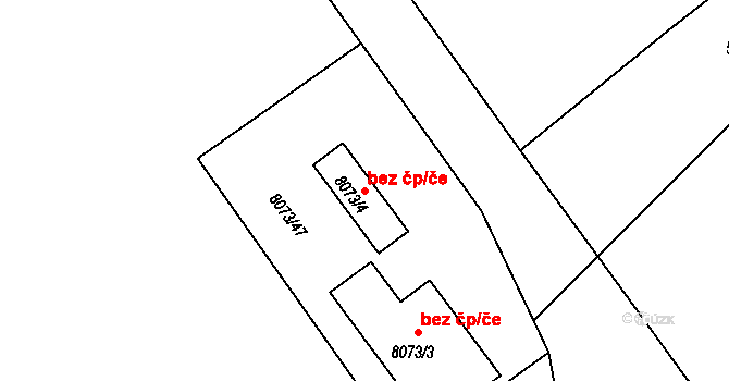 Mělník 49540653 na parcele st. 8073/4 v KÚ Mělník, Katastrální mapa