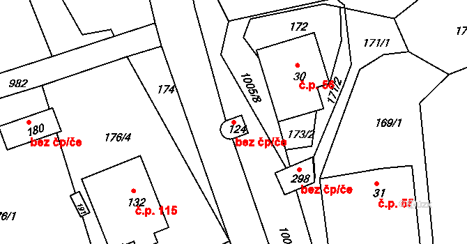 Krasíkov 50146653 na parcele st. 124 v KÚ Krasíkov, Katastrální mapa