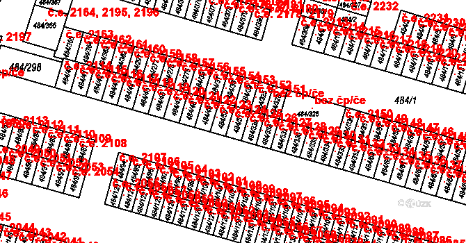 Podlesí 2125, Havířov na parcele st. 484/51 v KÚ Bludovice, Katastrální mapa