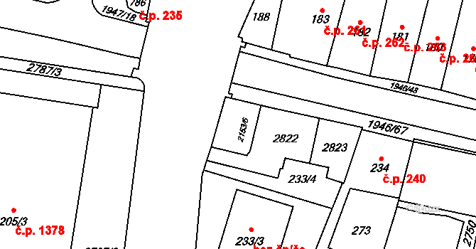Třebechovice pod Orebem 1220 na parcele st. 2153/6 v KÚ Třebechovice pod Orebem, Katastrální mapa