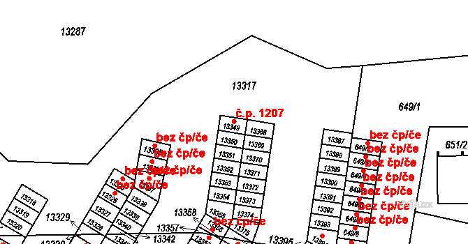 Plzeň 27637654 na parcele st. 13349 v KÚ Plzeň, Katastrální mapa