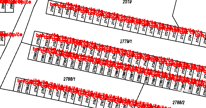 Rýmařov 40197654 na parcele st. 2745 v KÚ Rýmařov, Katastrální mapa