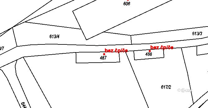 Brandýs nad Orlicí 42008654 na parcele st. 487 v KÚ Brandýs nad Orlicí, Katastrální mapa