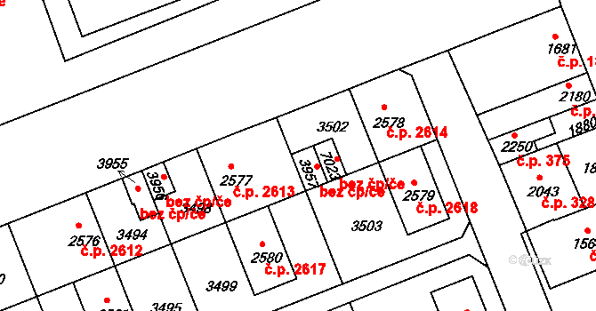 Hodonín 42778654 na parcele st. 3957 v KÚ Hodonín, Katastrální mapa