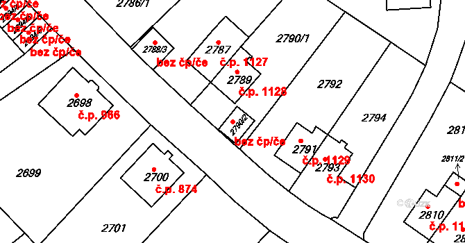 Sokolov 42952654 na parcele st. 2790/2 v KÚ Sokolov, Katastrální mapa