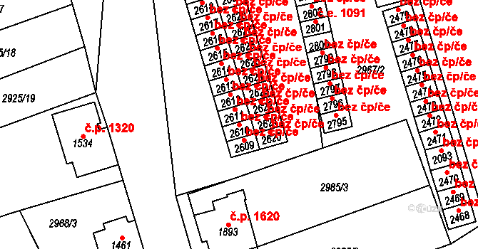 Kraslice 44323654 na parcele st. 2610 v KÚ Kraslice, Katastrální mapa