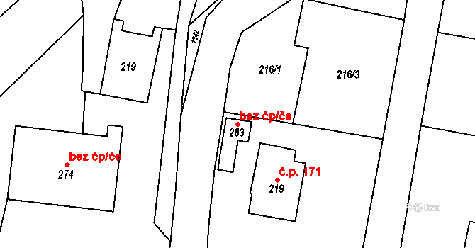 Černý Důl 44948654 na parcele st. 283 v KÚ Čistá v Krkonoších, Katastrální mapa