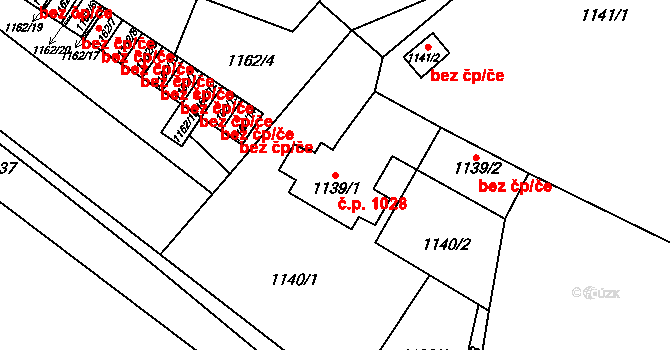 Frýdlant 1028 na parcele st. 1139/1 v KÚ Frýdlant, Katastrální mapa