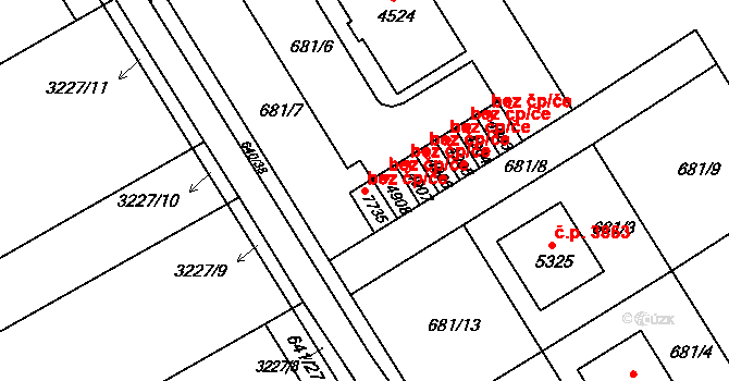 Kroměříž 41612655 na parcele st. 7735 v KÚ Kroměříž, Katastrální mapa