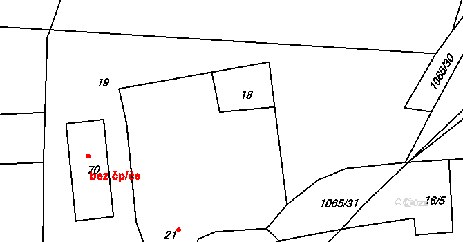 Sedlečko 10, Chotoviny na parcele st. 21 v KÚ Sedlečko u Chotovin, Katastrální mapa