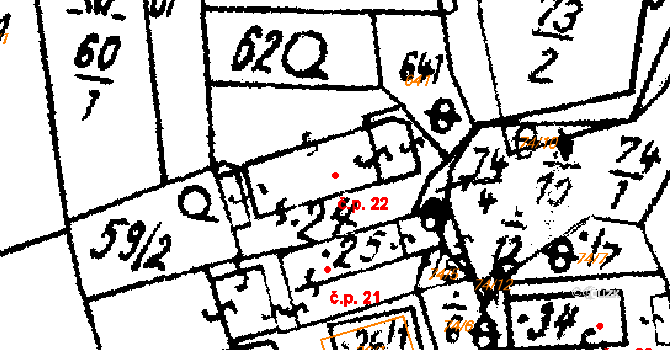Březí 22, Žinkovy na parcele st. 24 v KÚ Březí u Žinkov, Katastrální mapa
