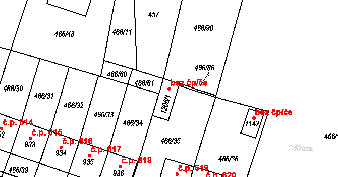 Chotěšov 82118655 na parcele st. 1206/1 v KÚ Chotěšov, Katastrální mapa