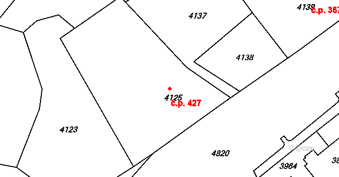 Město 427, Orlová na parcele st. 4125 v KÚ Orlová, Katastrální mapa
