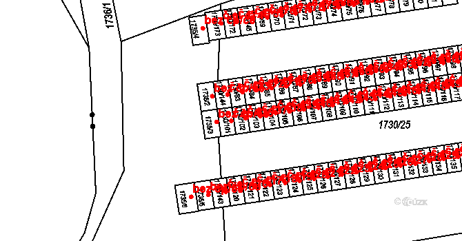 Miřetice u Klášterce nad Ohří 436, Klášterec nad Ohří na parcele st. 1730/101 v KÚ Miřetice u Klášterce nad Ohří, Katastrální mapa