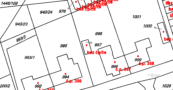 Komárov 40573656 na parcele st. 997 v KÚ Komárov u Hořovic, Katastrální mapa