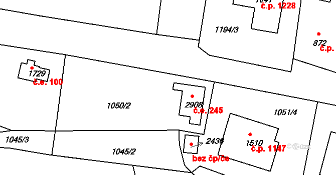 Bělá pod Bezdězem 41522656 na parcele st. 2908 v KÚ Bělá pod Bezdězem, Katastrální mapa