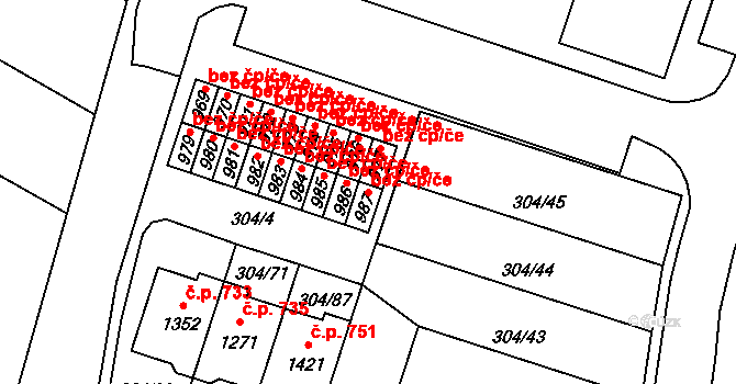 Kardašova Řečice 41684656 na parcele st. 987 v KÚ Kardašova Řečice, Katastrální mapa