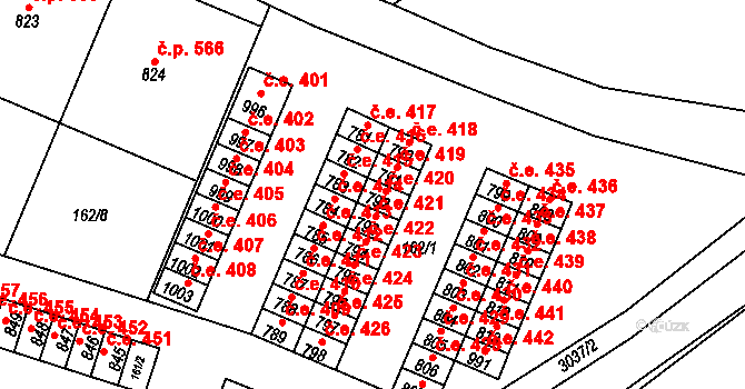 Tovačov I-Město 420, Tovačov na parcele st. 792 v KÚ Tovačov, Katastrální mapa