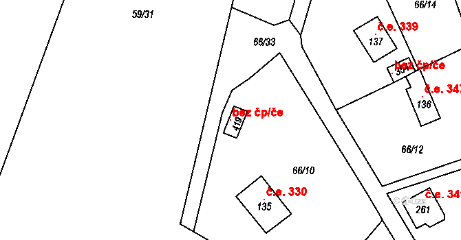 Libeř 147126657 na parcele st. 419 v KÚ Libeň u Libeře, Katastrální mapa