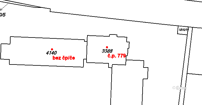 Klatovy III 779, Klatovy na parcele st. 3388 v KÚ Klatovy, Katastrální mapa