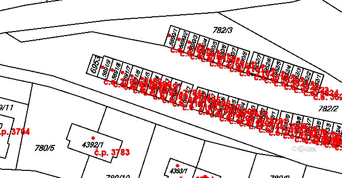 Zlín 2181,2196 na parcele st. 5691/2 v KÚ Zlín, Katastrální mapa