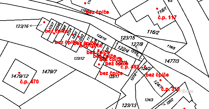 Bošovice 39946657 na parcele st. 120 v KÚ Bošovice, Katastrální mapa