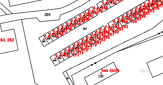 Jílové 43272657 na parcele st. 969 v KÚ Jílové u Děčína, Katastrální mapa