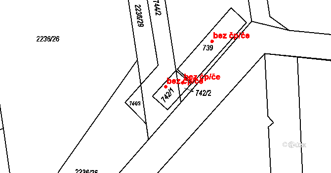 Velké Opatovice 44082657 na parcele st. 742/1 v KÚ Velké Opatovice, Katastrální mapa