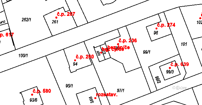 Liberec 47004657 na parcele st. 97/3 v KÚ Staré Pavlovice, Katastrální mapa