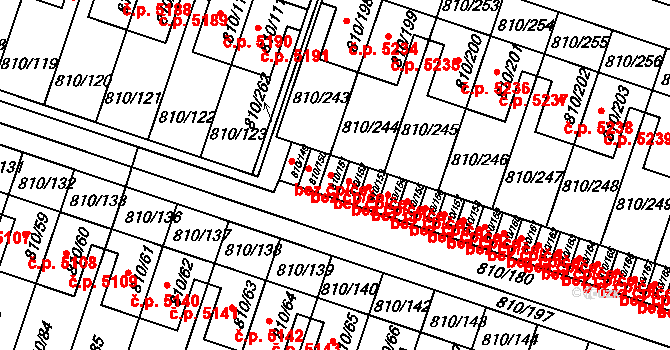 Jablonec nad Nisou 78259657 na parcele st. 810/151 v KÚ Proseč nad Nisou, Katastrální mapa