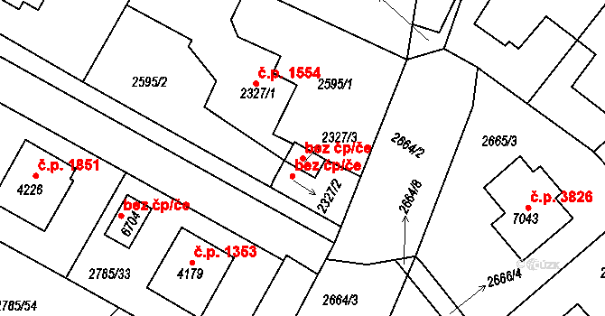Havlíčkův Brod 80243657 na parcele st. 2327/3 v KÚ Havlíčkův Brod, Katastrální mapa