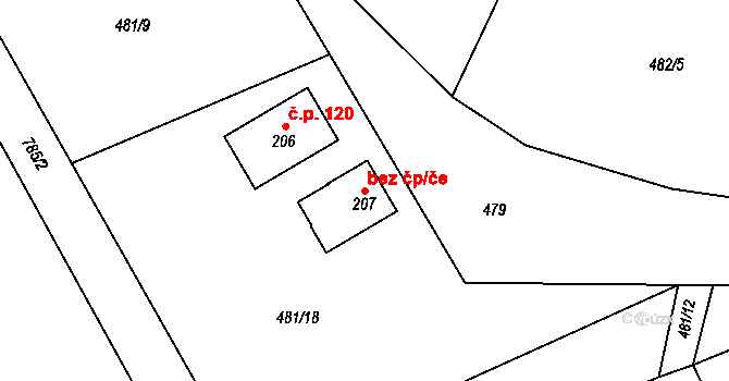 Skuhrov 102844658 na parcele st. 207 v KÚ Skuhrov u Havlíčkova Brodu, Katastrální mapa