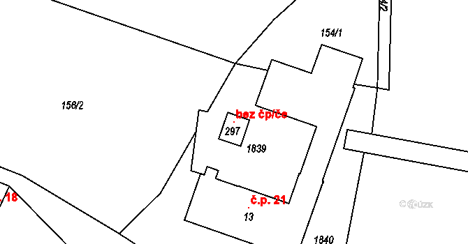Horní Heřmanice 118310658 na parcele st. 297 v KÚ Dolní Heřmanice v Čechách, Katastrální mapa