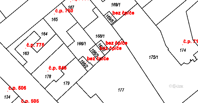 Brandýs nad Labem-Stará Boleslav 120085658 na parcele st. 166/3 v KÚ Stará Boleslav, Katastrální mapa
