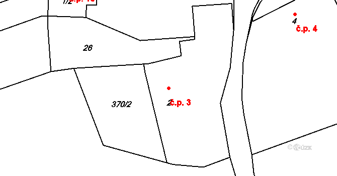 Výrov 3, Dolany na parcele st. 2 v KÚ Malechov, Katastrální mapa