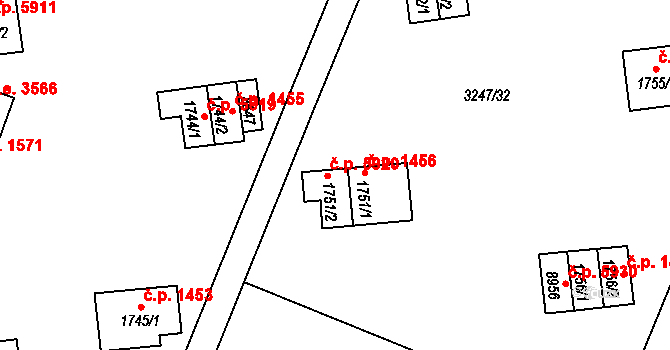 Zlín 5920 na parcele st. 1751/2 v KÚ Zlín, Katastrální mapa