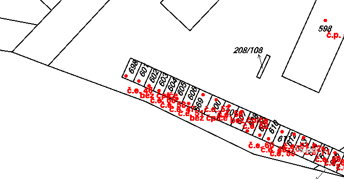 Luka nad Jihlavou 58 na parcele st. 603 v KÚ Luka nad Jihlavou, Katastrální mapa